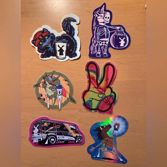 Lot of 6 Rare Hard to find Arizona Dutch Bros Christmas, Halloween stickers - Picture 3 of 3